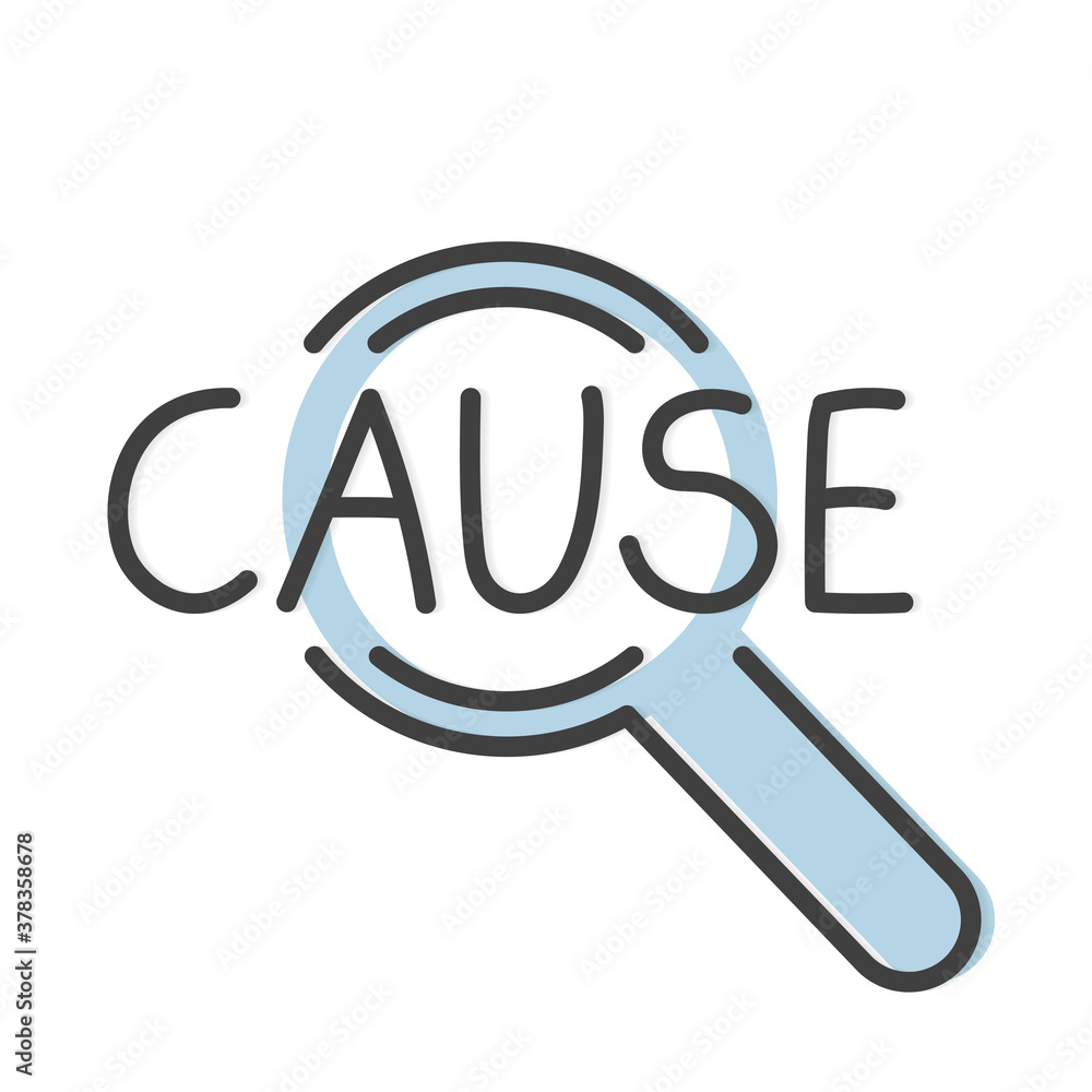 cause word concept- vector illustration cause word concept- vector illustration
