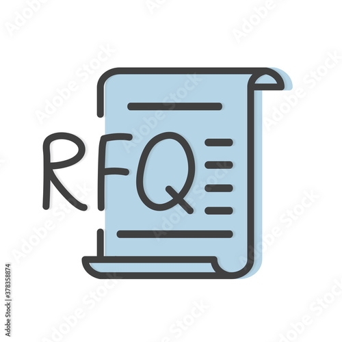 RFQ (Request For Quotation) acronym concept- vector illustration