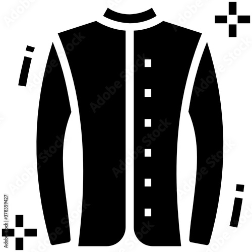 
A traditional eid dress, kurta icon in glyph vector 
