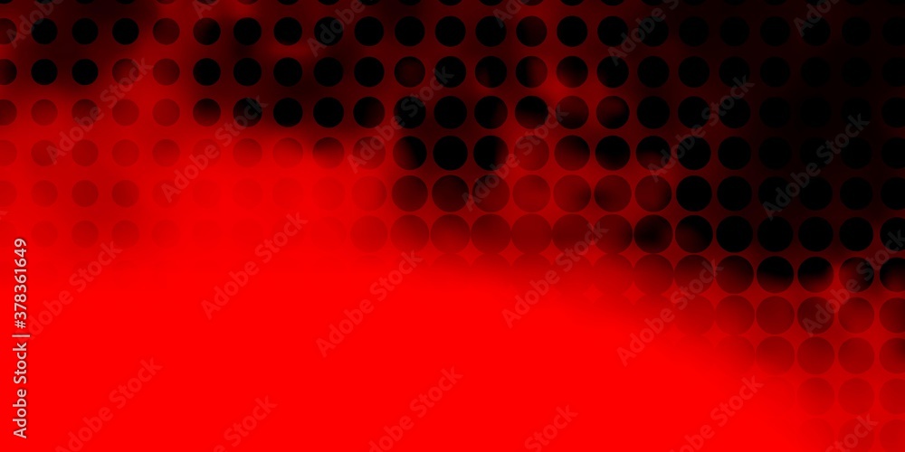 Dark Red vector layout with circle shapes. Abstract decorative design in gradient style with bubbles. Pattern for booklets, leaflets.