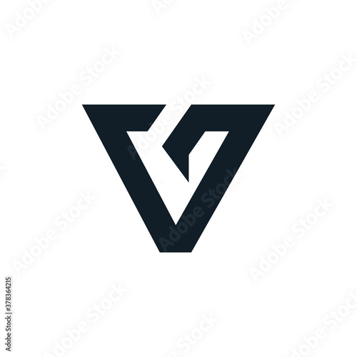 Initial letter vg logo or gv logo vector design template
