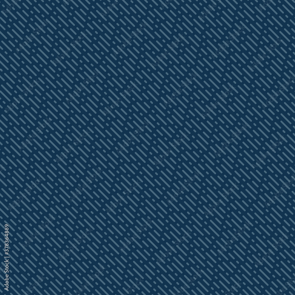 Dash line pattern. Subtle vector seamless texture with thin diagonal parallel rounded lines. Abstract dark blue background. Simple minimal ornament. Repeat design for print, wallpaper, fabric, cloth Dash line pattern. Subtle vector seamless texture with thin diagonal parallel rounded lines. Abstract dark blue background. Simple minimal ornament. Repeat design for print, wallpaper, fabric, cloth