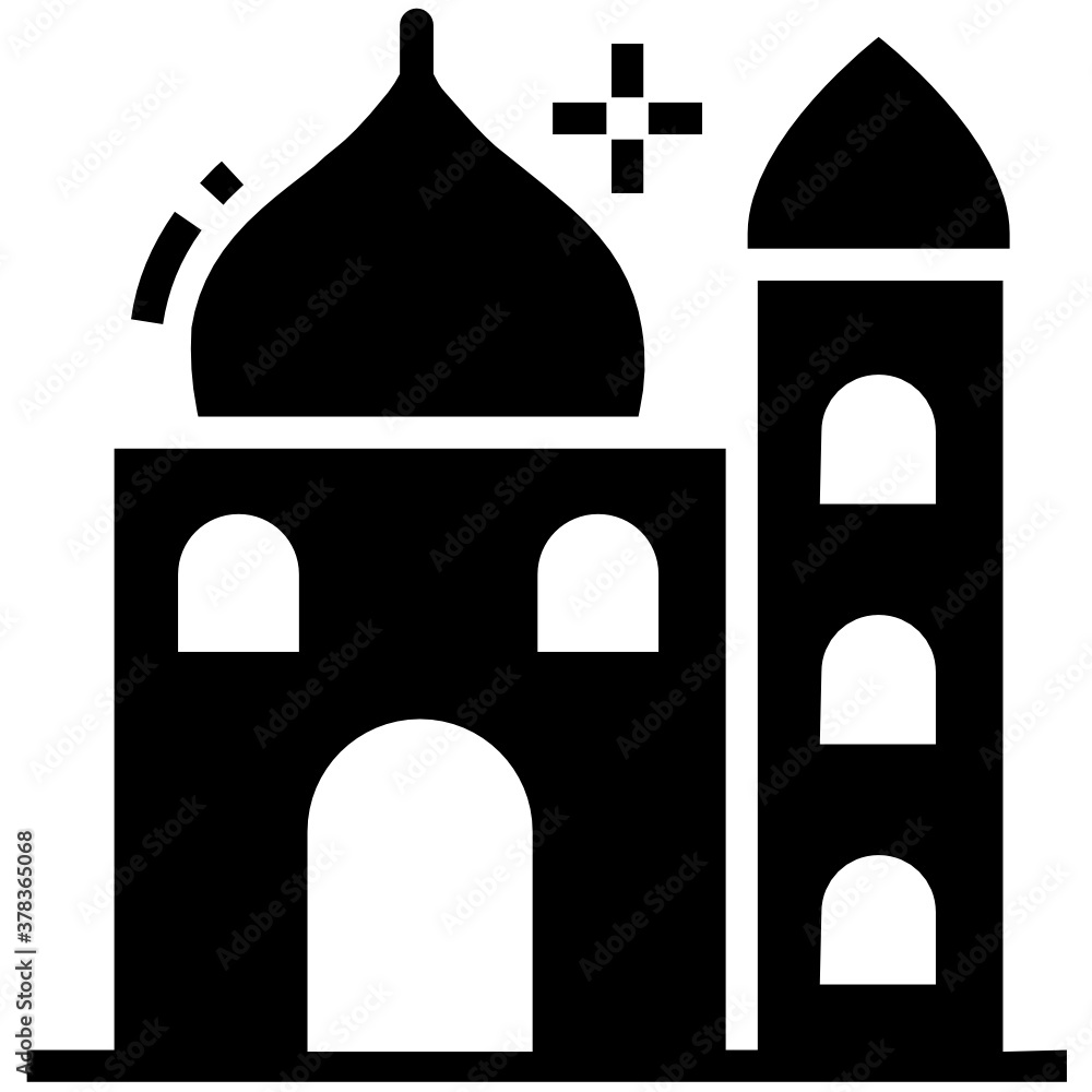 Place of worship for Muslims, holy place in modern editable solid style
Place of worship for Muslims, holy place in modern editable solid style