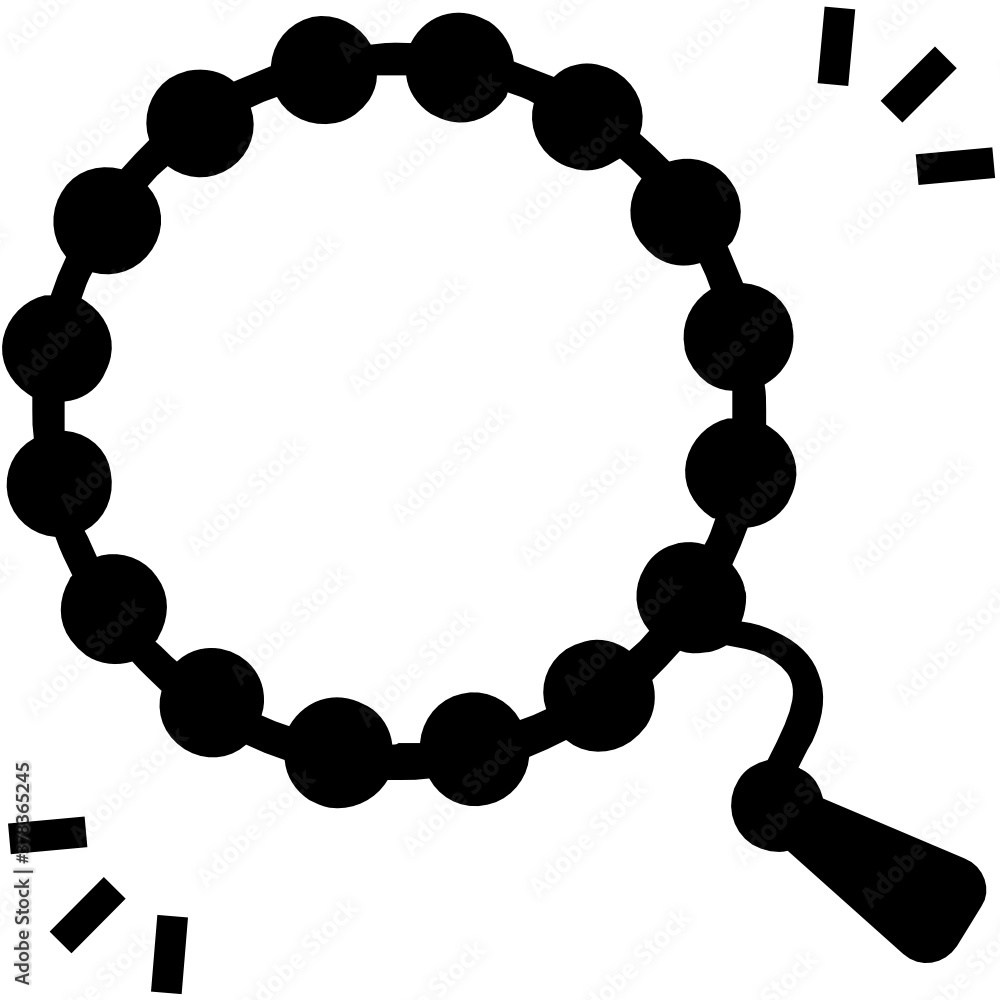 A chain of holy beads showing concept of prayer beads icon
A chain of holy beads showing concept of prayer beads icon