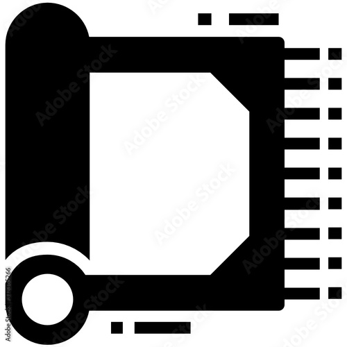 
A prayer mat icon in filled vector design 
