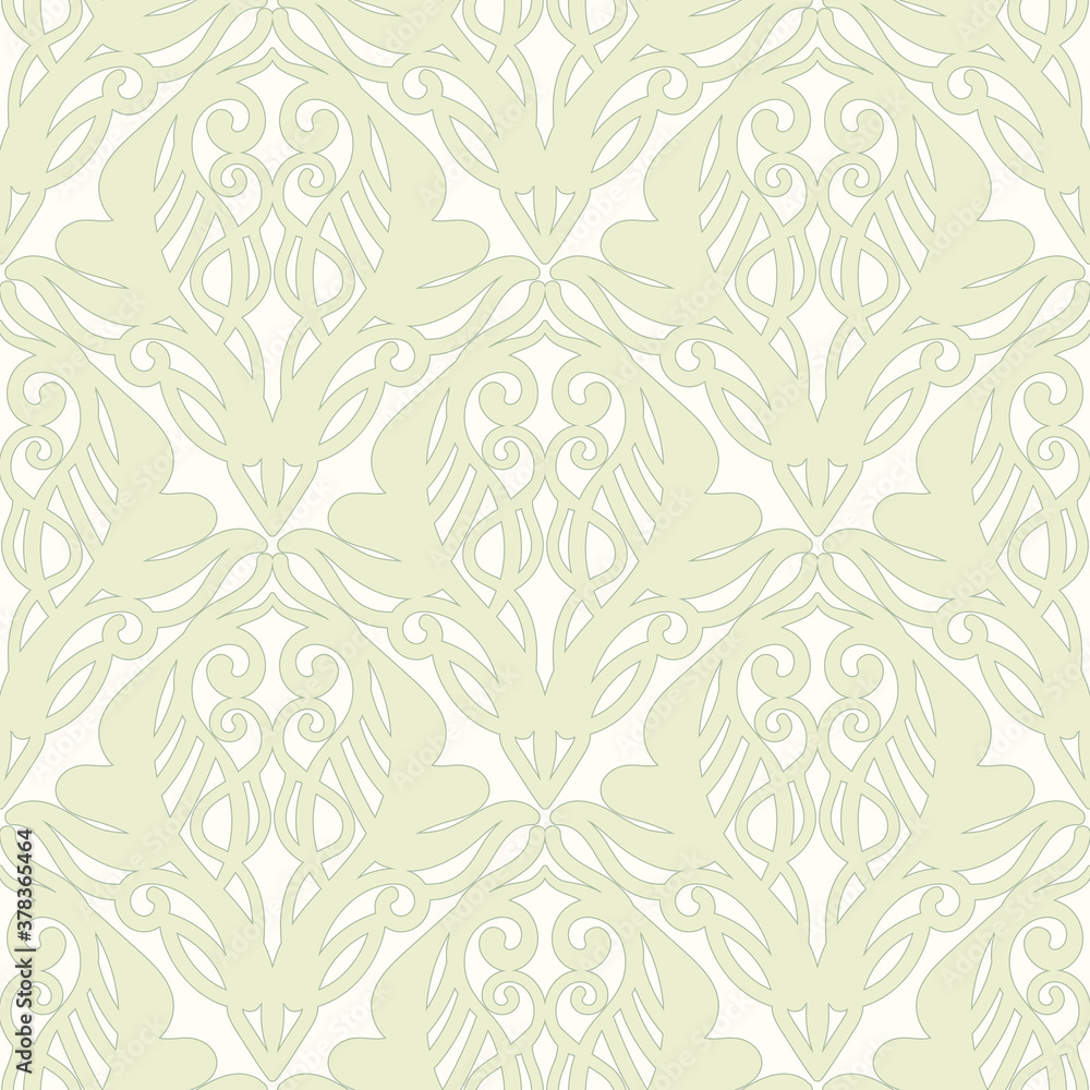 Damask flower pattern in vector light background. Imperial ornament, Rococo Wallpaper Damask flower pattern in vector light background. Imperial ornament, Rococo Wallpaper
