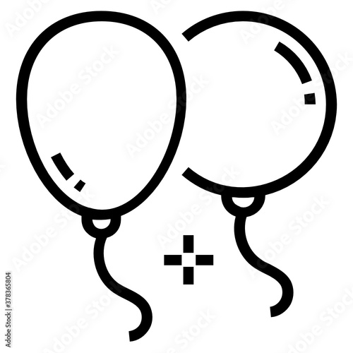 
Filled decorative party balloons vector style 
