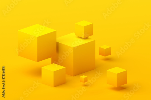 Obraz na płótnie 3D kompozycja nowoczesny blok