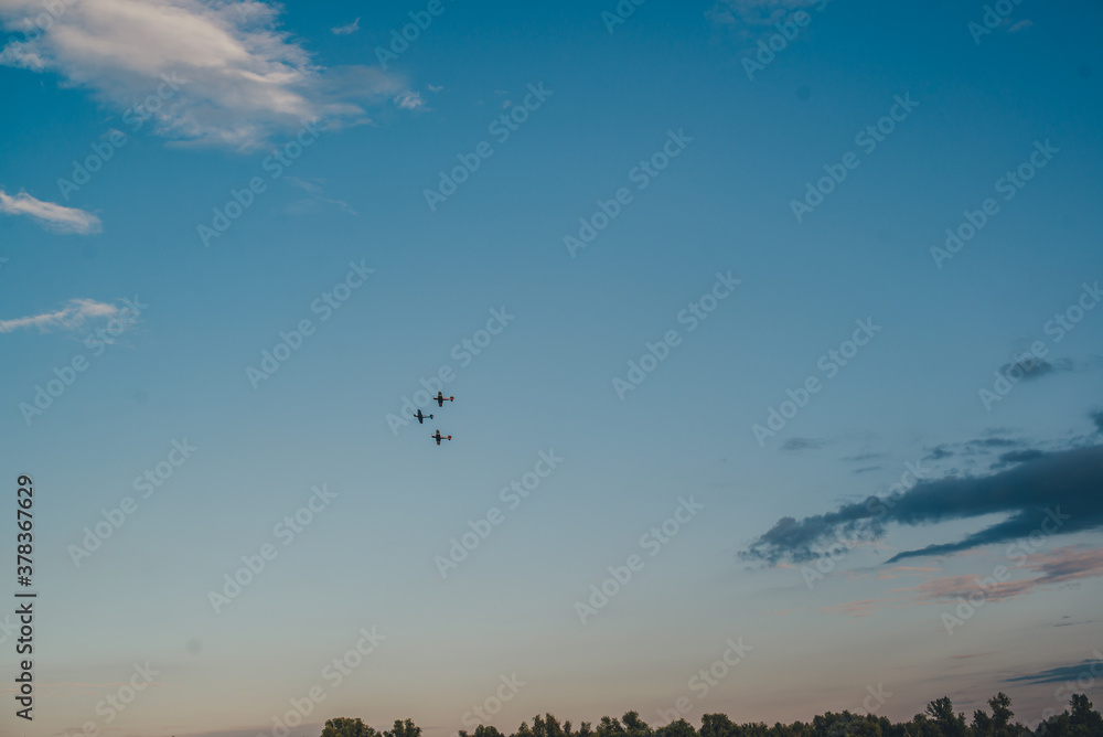 Obraz premium planes in the sky
