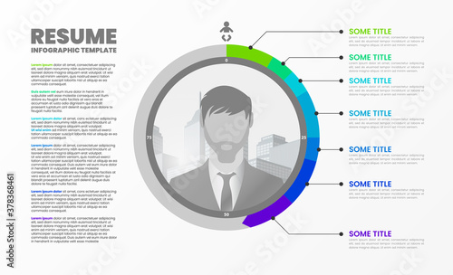 Infographic design template. Creative concept with 7 steps