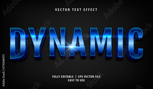 3D Dynamic Text effect, Editable Text Style