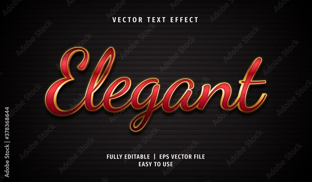 3D Elegant Text effect, Editable Text Style 3D Elegant Text effect, Editable Text Style