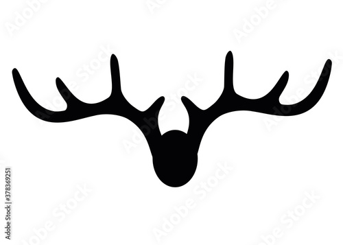 Clothes rack in the hallway in the form of deer antlers.