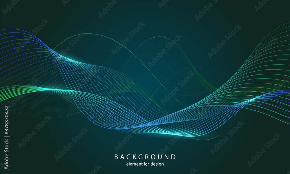 Abstract wave background. Element for design. Digital frequency track equalizer. Stylized line art. Colorful shiny wave with lines created using blend tool. Curved wavy line smooth stripe Vector Abstract wave background. Element for design. Digital frequency track equalizer. Stylized line art. Colorful shiny wave with lines created using blend tool. Curved wavy line smooth stripe Vector