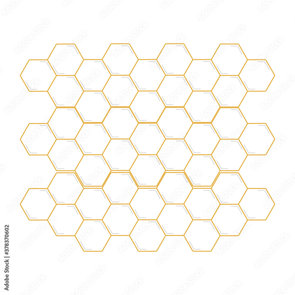 Isolated honeycomb icon. Hexagonal pattern - Vector illustration Stock
