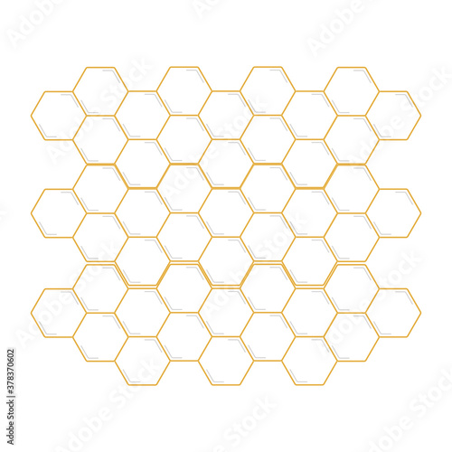 Isolated honeycomb icon. Hexagonal pattern - Vector illustration
