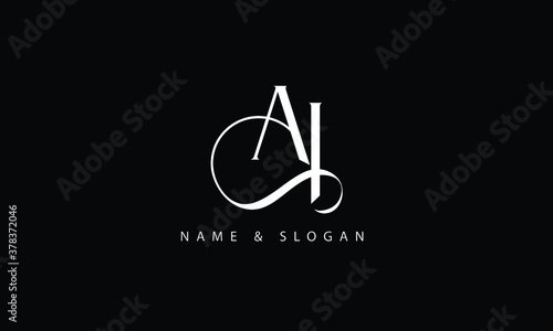 Vászonkép AI, IA, A, I abstract letters logo monogram