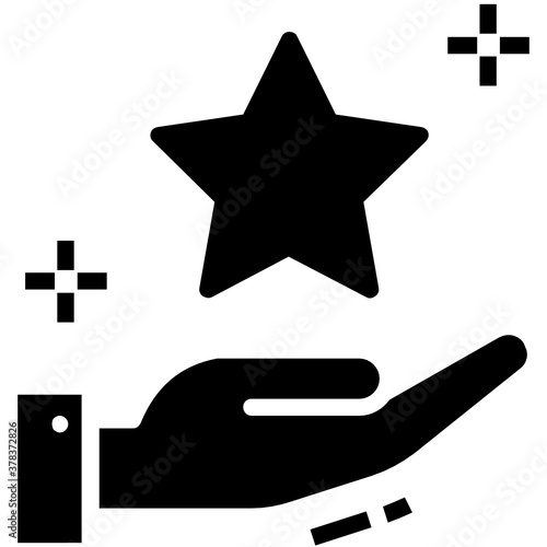 
Star, reputation or feedback icon in solid style.
