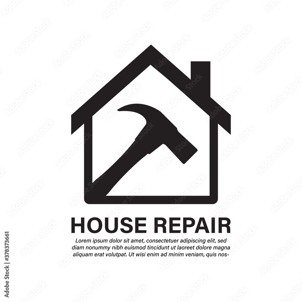 House repair icon isolated on white background vector illustration. House repair icon isolated on white background vector illustration.