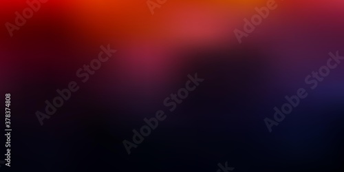 Dark blue, yellow vector gradient blur background.
