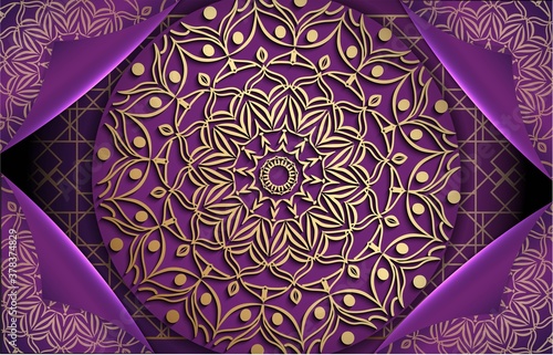 luxury mandala background for the invitation cover