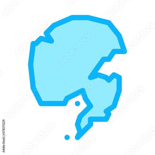 nothern pole icon vector. nothern pole sign. isolated contour symbol illustration
