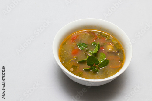 sour clam soup, often served with rice toothless food, cuisine Vietnam