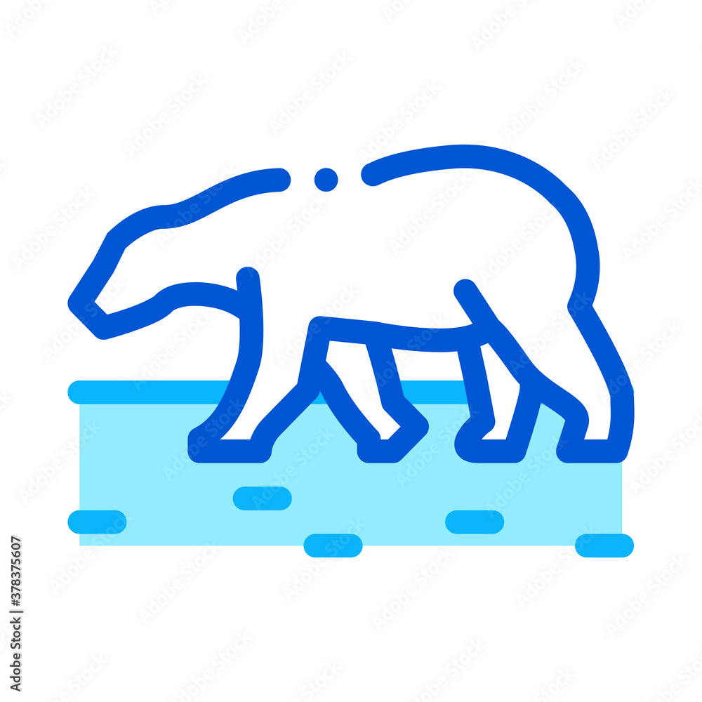 polar bear icon vector. polar bear sign. isolated contour symbol illustration polar bear icon vector. polar bear sign. isolated contour symbol illustration