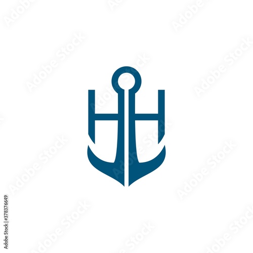 h and h logo simple anchor