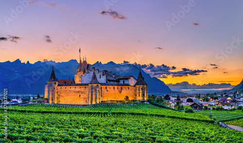 Aigle Castle in the Canton of Vaud, Switzerland