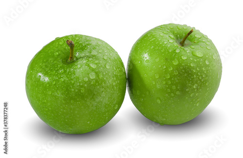 green apple isolated on white background