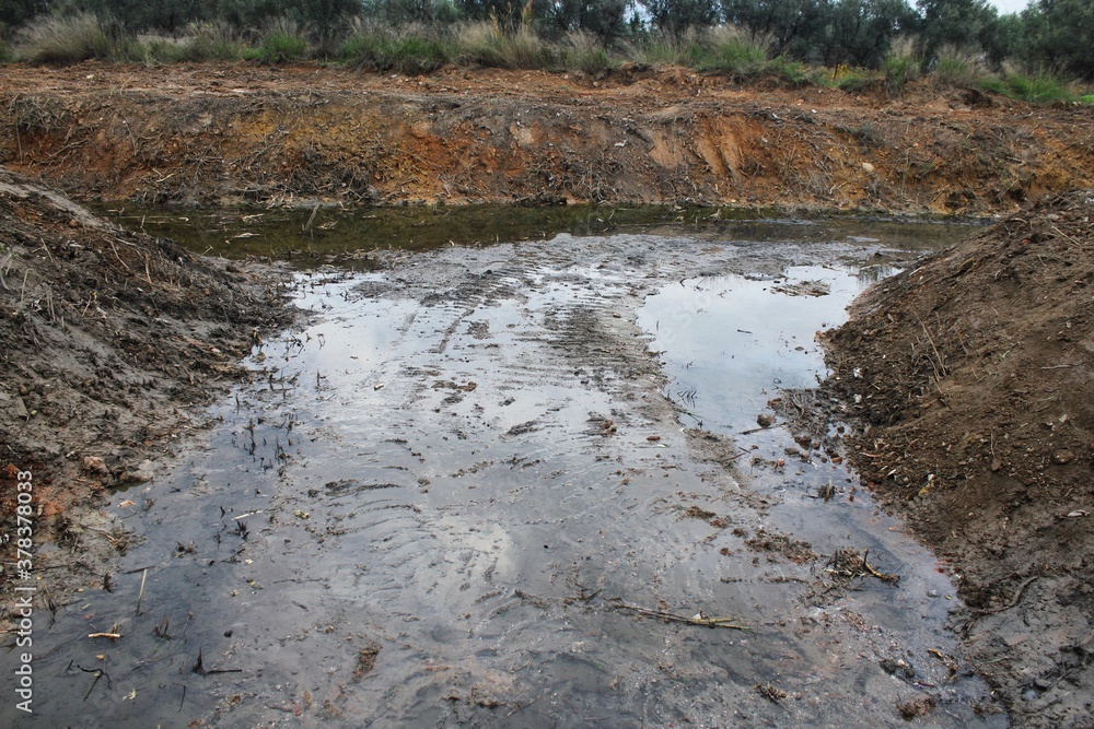 Stream overflow in the outskirts of Athens in Attica, Greece. Stream overflow in the outskirts of Athens in Attica, Greece.