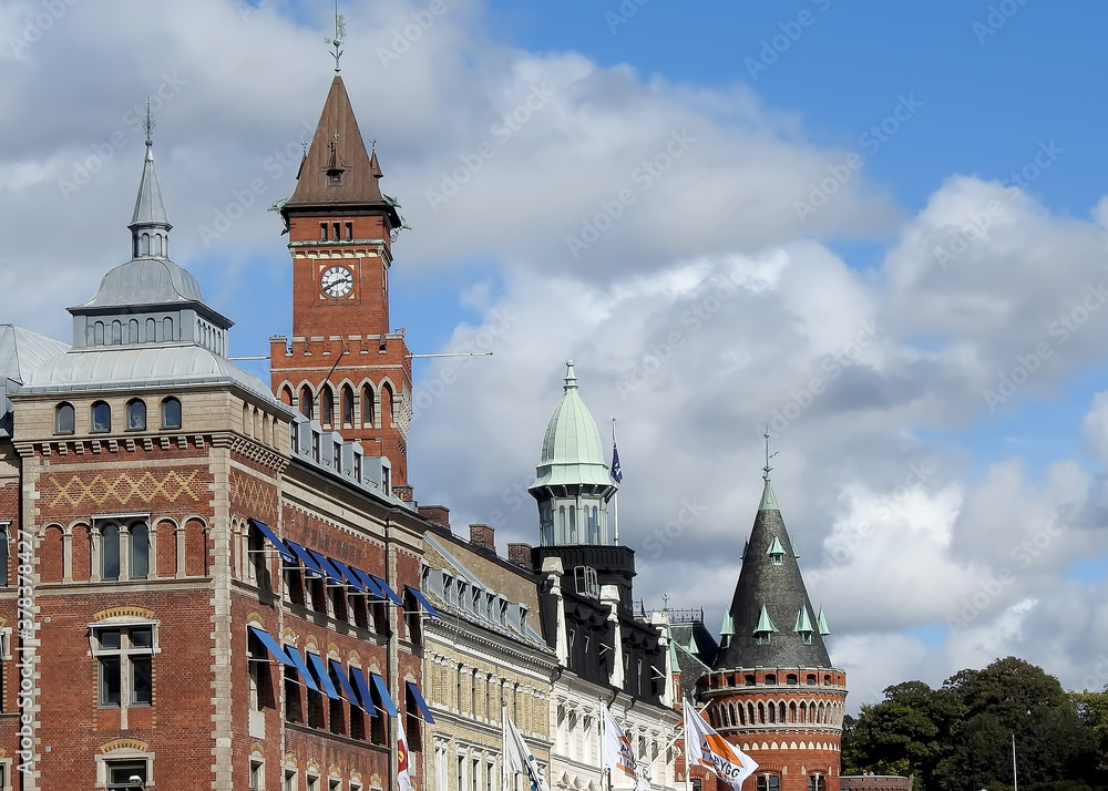 Fototapeta premium Helsingborg Skyline Featuring the Town Hall