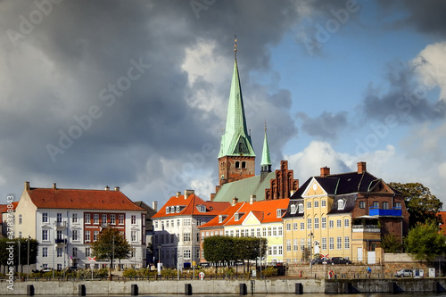 Helsingor Cityscape Autumn Clouds