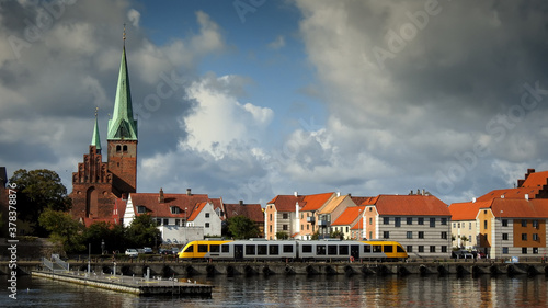 Helsingor Cityscape Autumn Sky Panorama