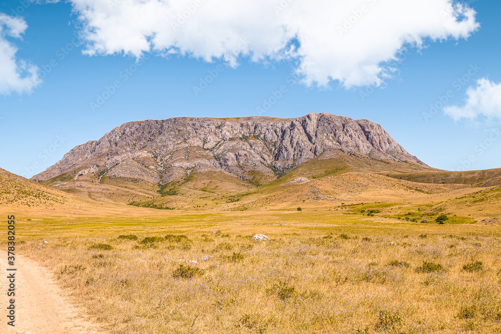 The Boraldai mountain range in the Turkestan region of Kazakhstan.