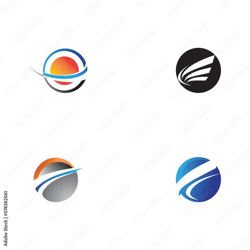 Set Faster  Logo Template vector symbol