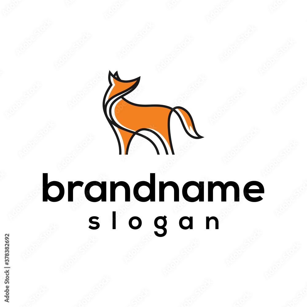 Modern fox simple logo design vector Modern fox simple logo design vector