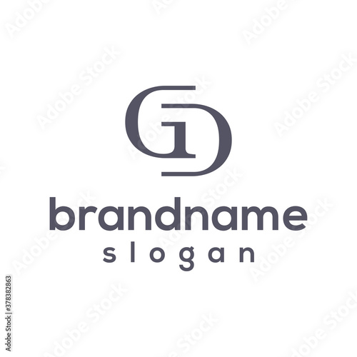 Initial GD  or GC logo design vector photo