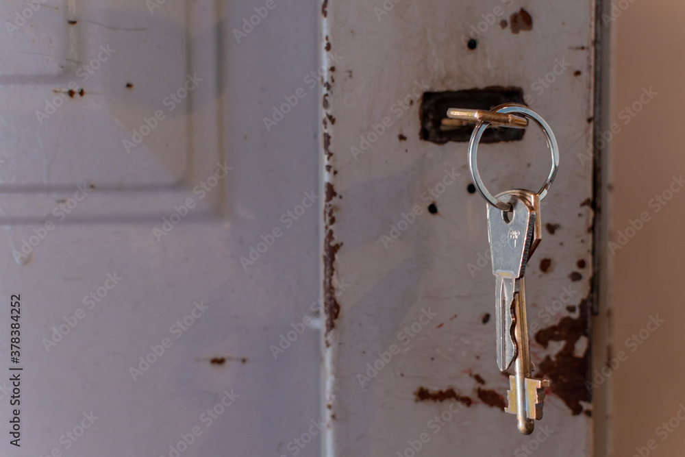 Old door lock with keys Old door lock with keys