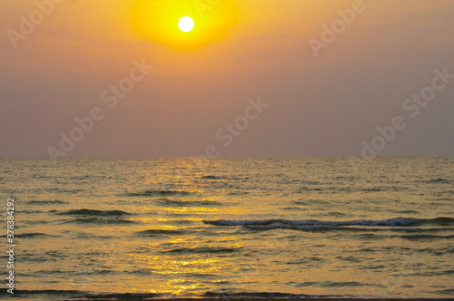 sunset over the sea