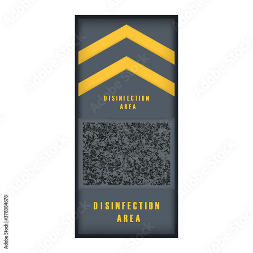 Isolated disinfection mat. Virus prevention - Vector illustration