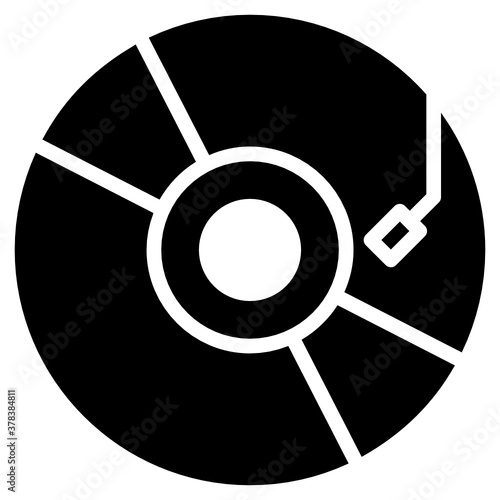 
Electronic audio turntable vector design, editable icon design 
