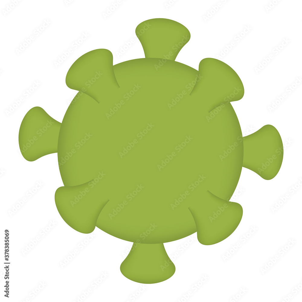 Isolated green virus. Coronavirus icon - Vector illustration Isolated green virus. Coronavirus icon - Vector illustration