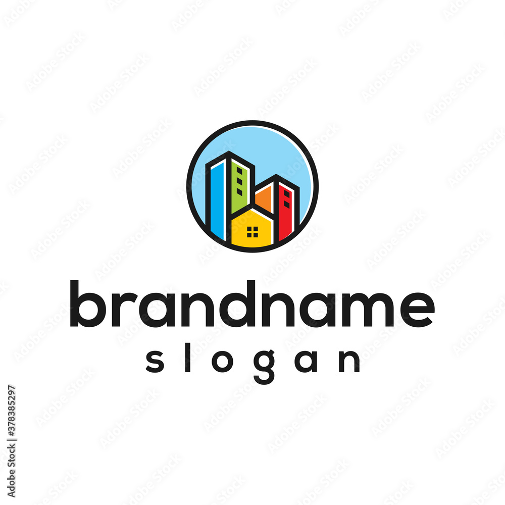 Modern building logo design vector Modern building logo design vector