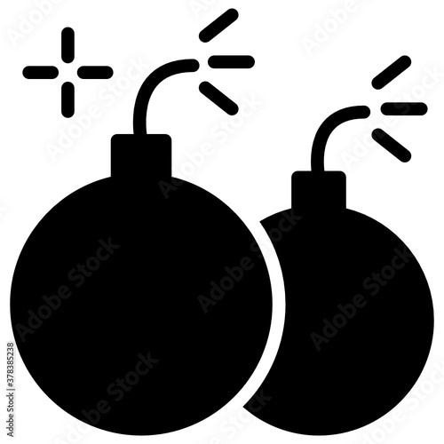 
An icon design of explosive bomb, editable vector 

