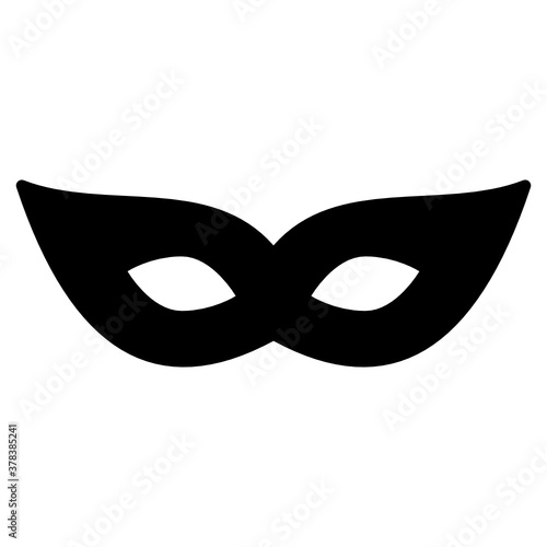 
Face mask covering eye, solid icon of eye prop
