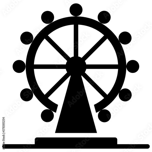 Ferris wheel architecture design, best cityscape of london in editable style 