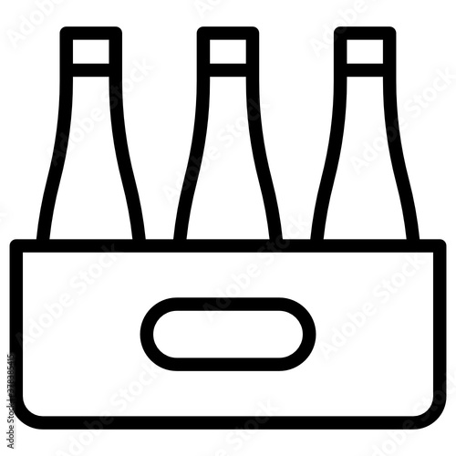 
Bottles crate vector in editable filled style 
