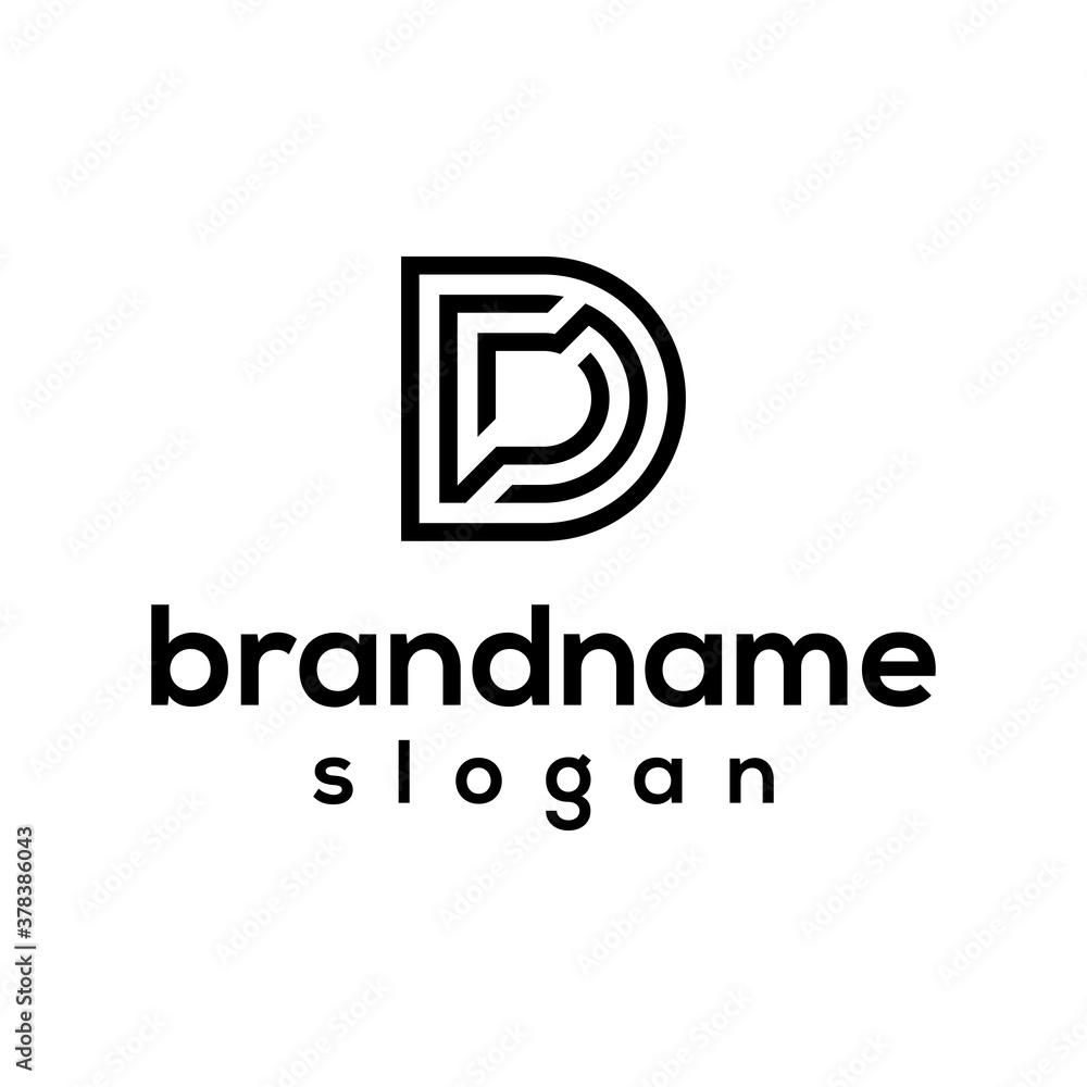 Modern letter D logo design vector Modern letter D logo design vector